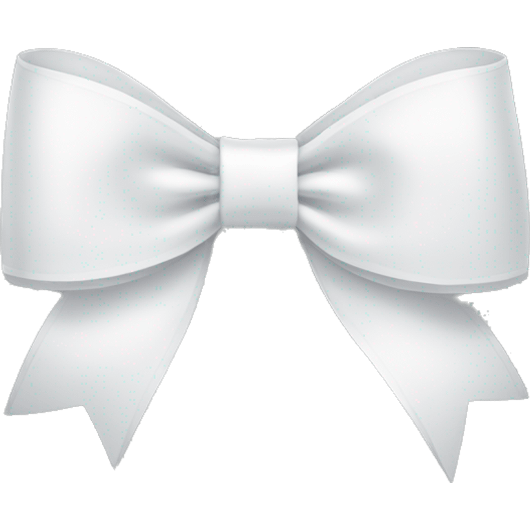 Thin white ribbon bow emoji