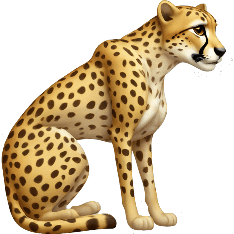 Kissing cheetah emoji