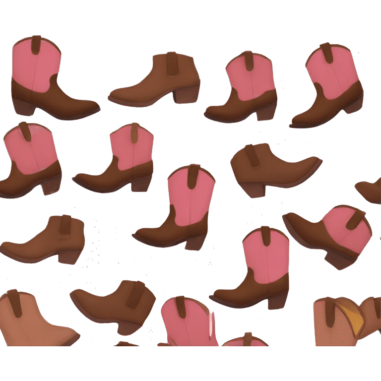 Light pink and brown cowboy boots emoji