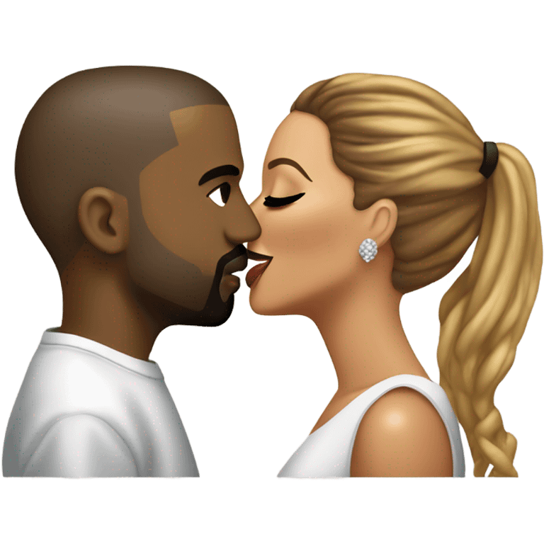 Kanye west kissing Beyoncé  emoji