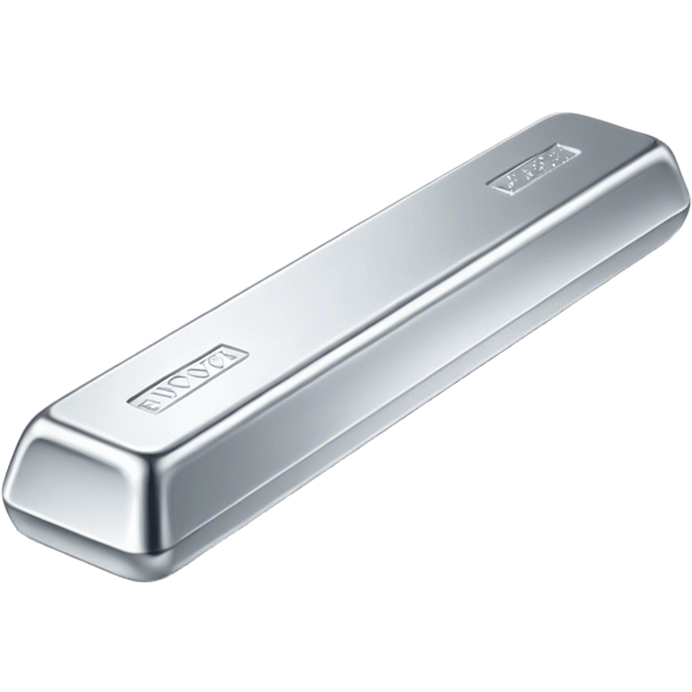 Cinematic Realistic Silver Bar, Cool and gleaming, with smooth, polished silver surfaces reflecting the light in soft, pristine highlights. The elegant shine of the metal exudes sophistication and timeless class. Soft glowing outline, capturing the essence of refined luxury and understated elegance in polished silver. emoji