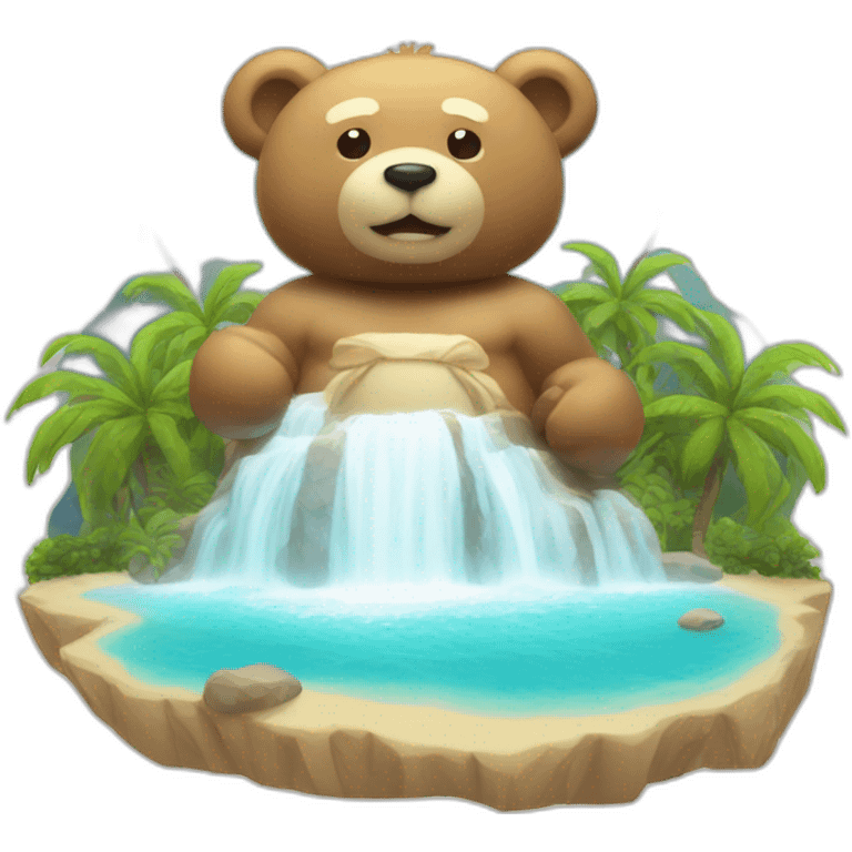 Heavenly Bear of power on vacation emoji