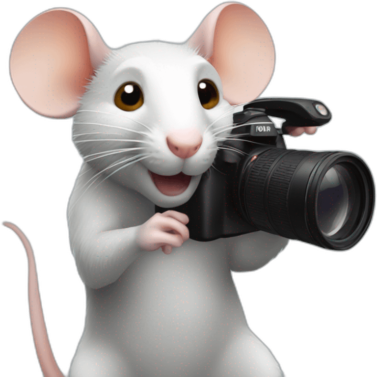 rat taking a photo emoji