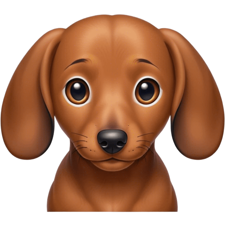 brown Dachshund with black ears emoji