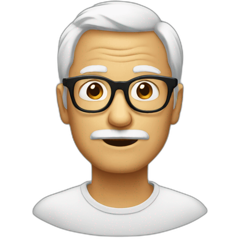 Face Old Man black-glasses emoji