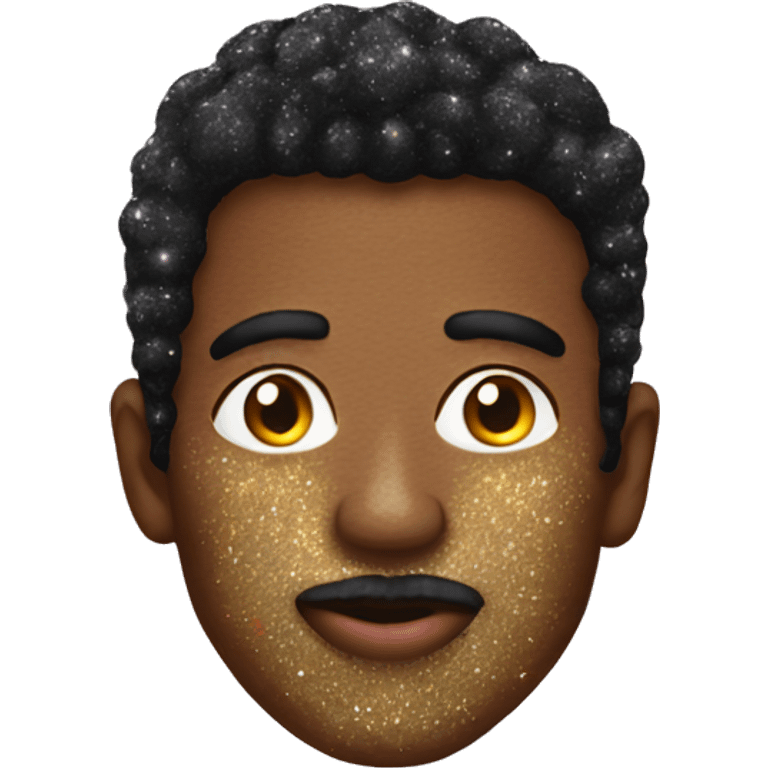 Man with glitter lips emoji