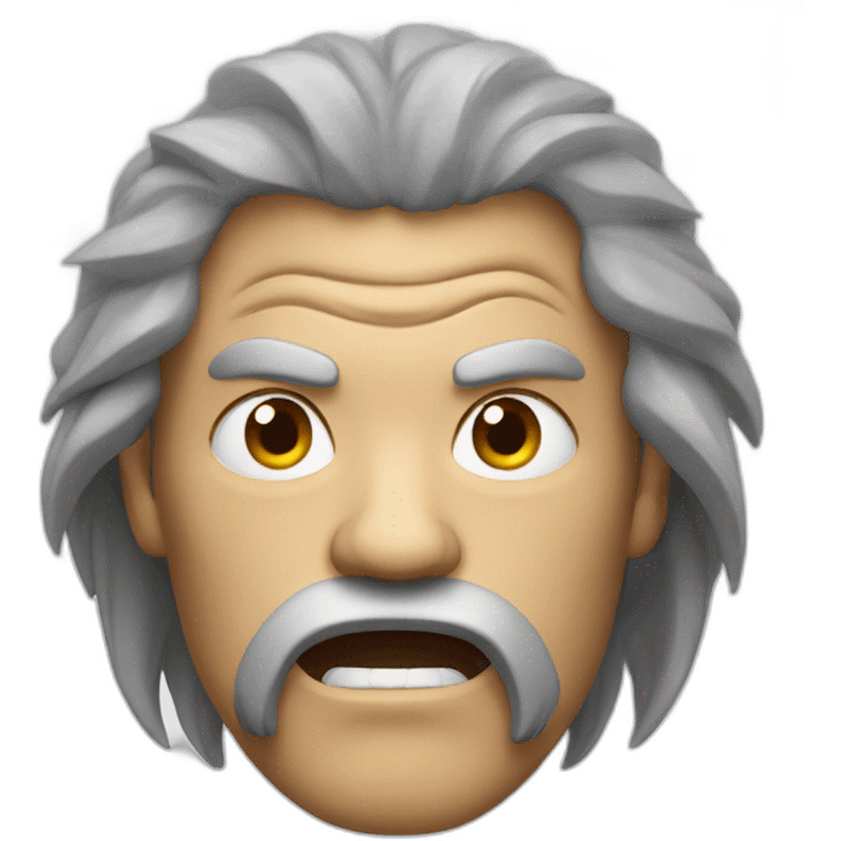 a angry man with long hairs emoji