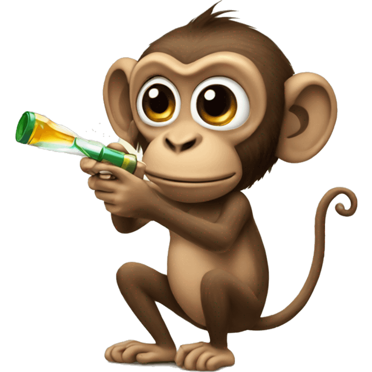 Monkey taking a shot emoji