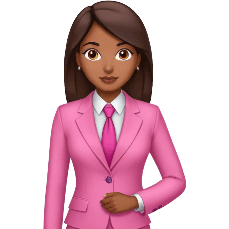 colombian latina sales rep in pink suit emoji