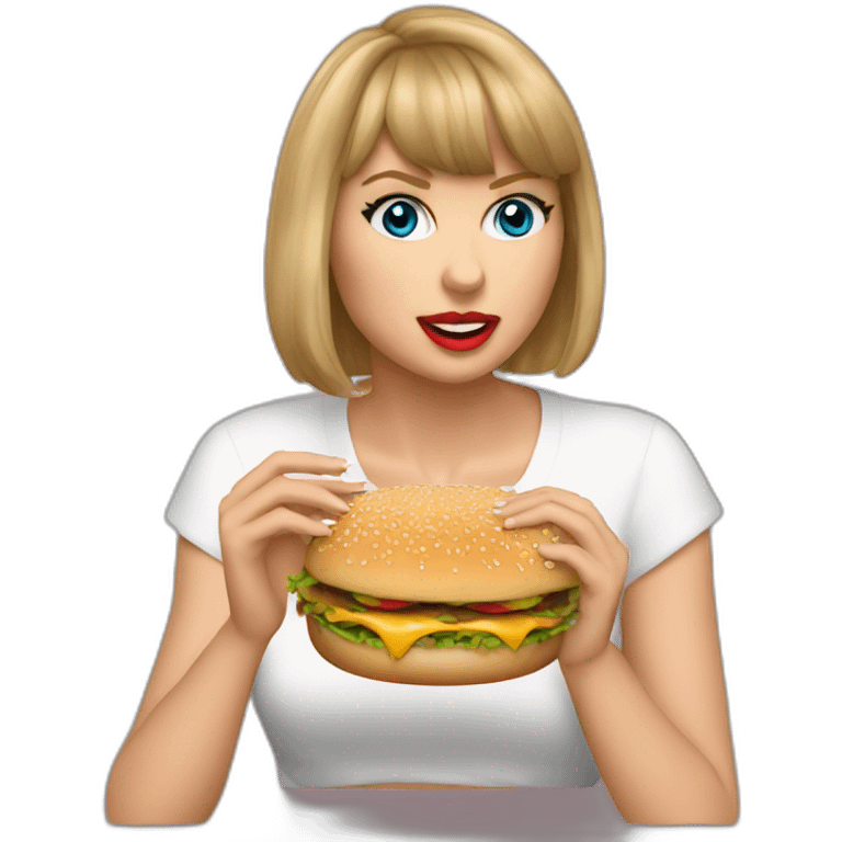 600lb taylor swift eating a hamburger emoji