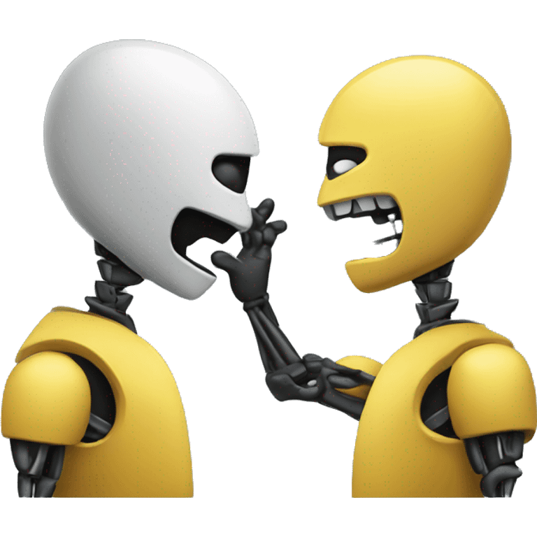 two crash test dummies breaking up with each other emoji