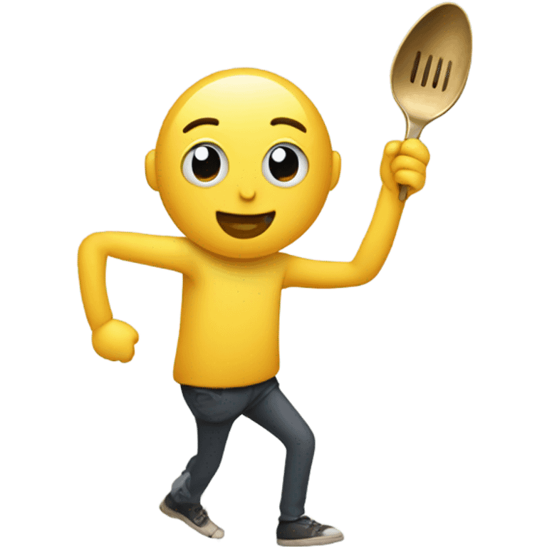 Spoon walking away emoji