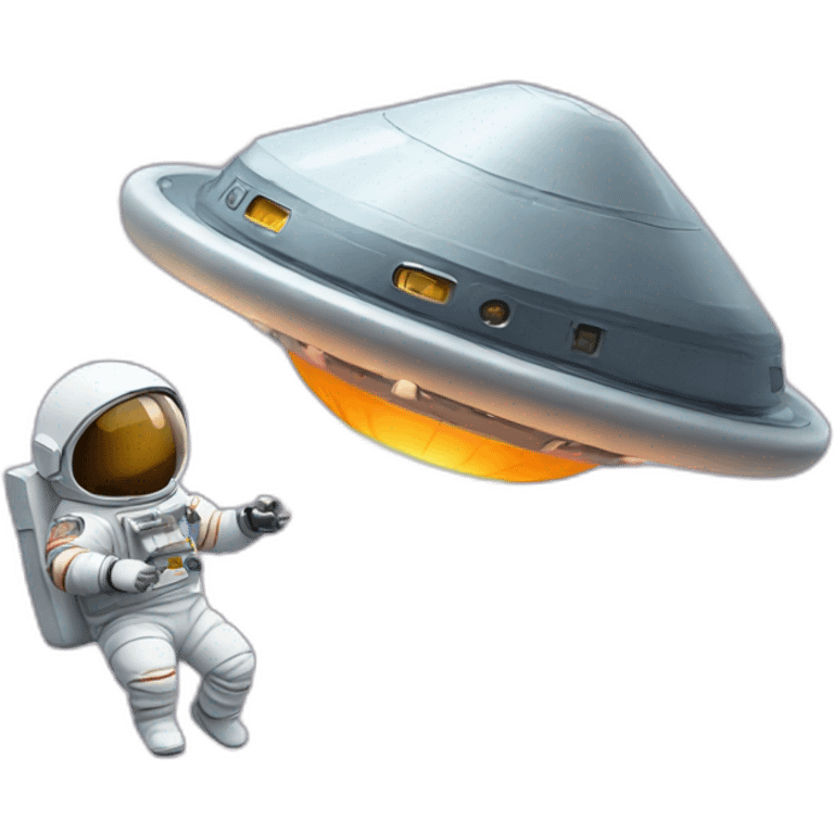 ufo shooting an astronaut emoji