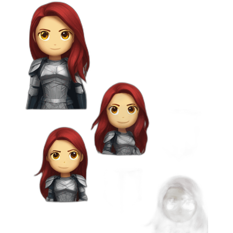 Erza Scarlett in shield emoji