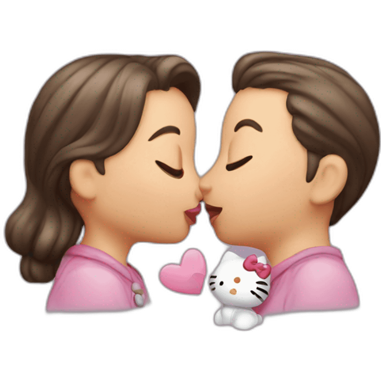 Hello kitty kiss emoji