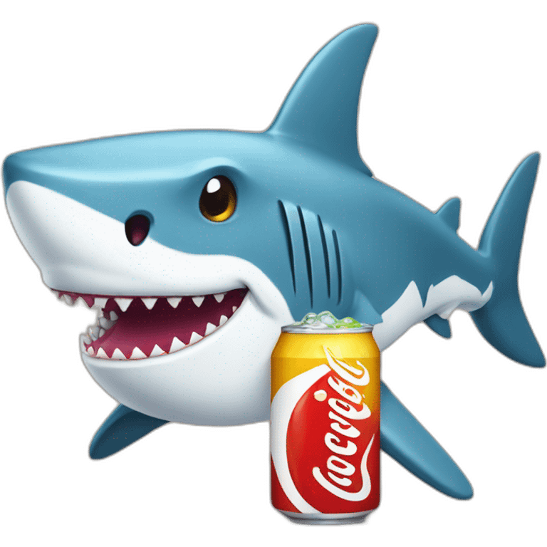 shark with a soda emoji