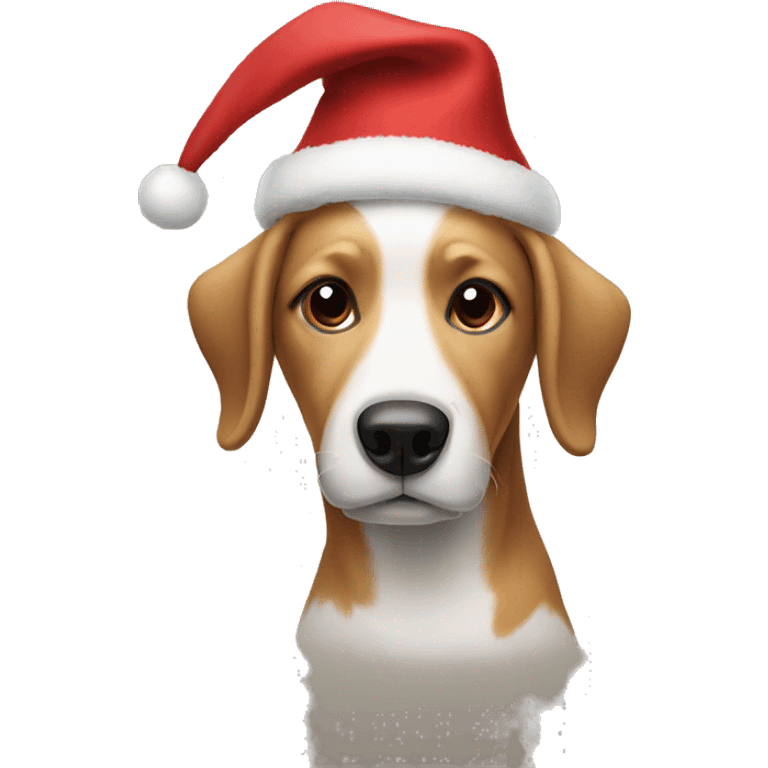 Christmas dog emoji