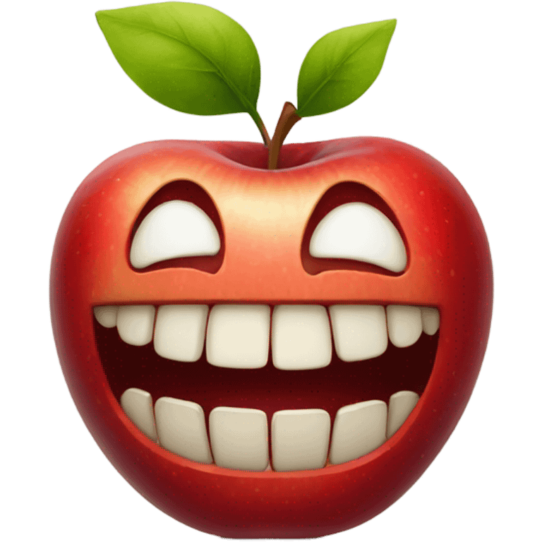 apple with teeth emoji