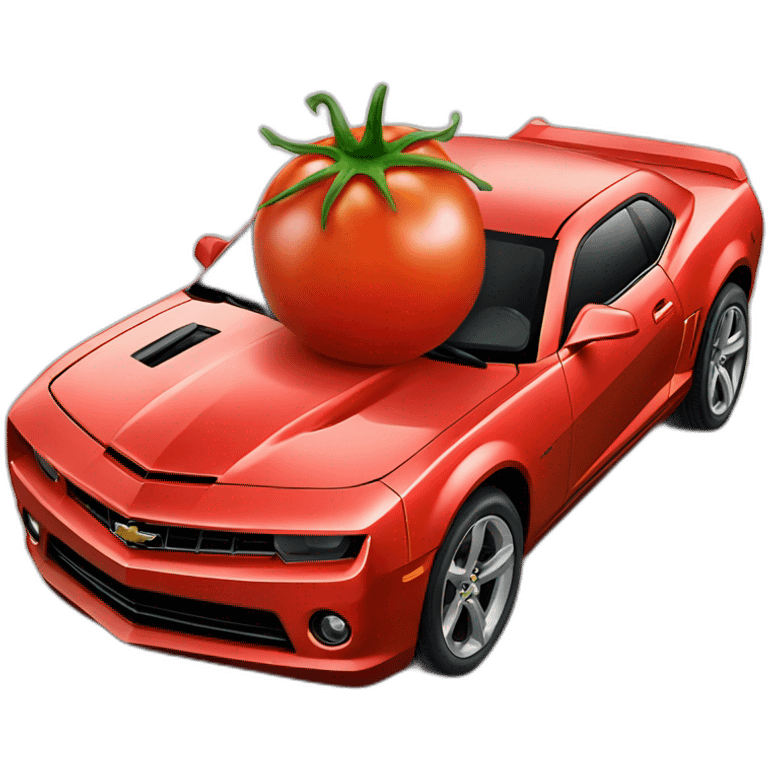 tomato driving a camaro emoji