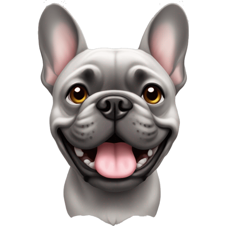 A gray French bulldog emoji