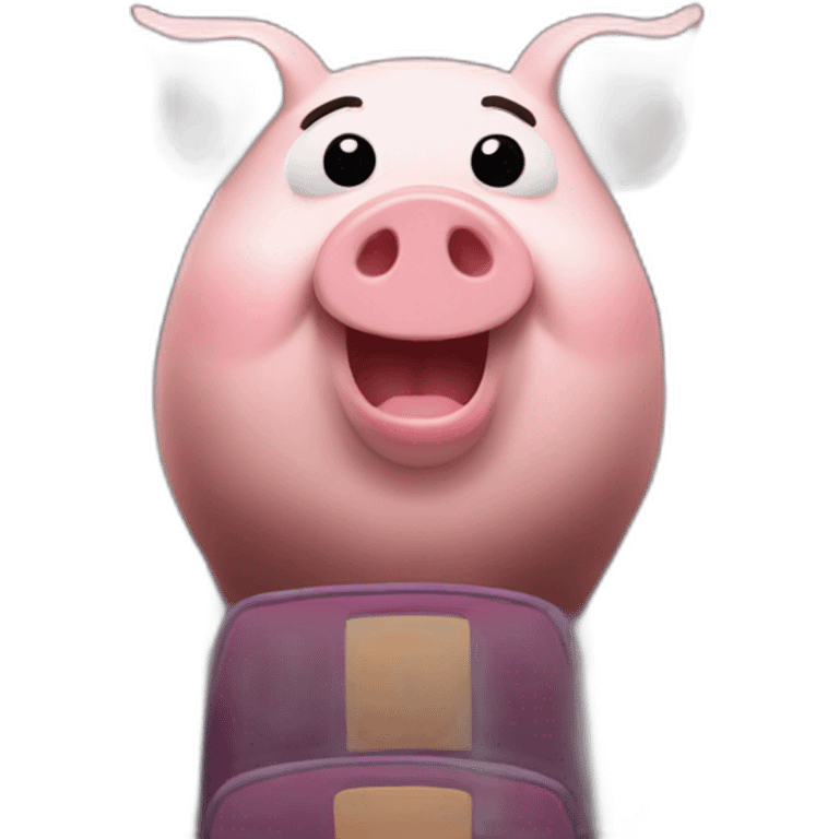 Pig in the cinema emoji