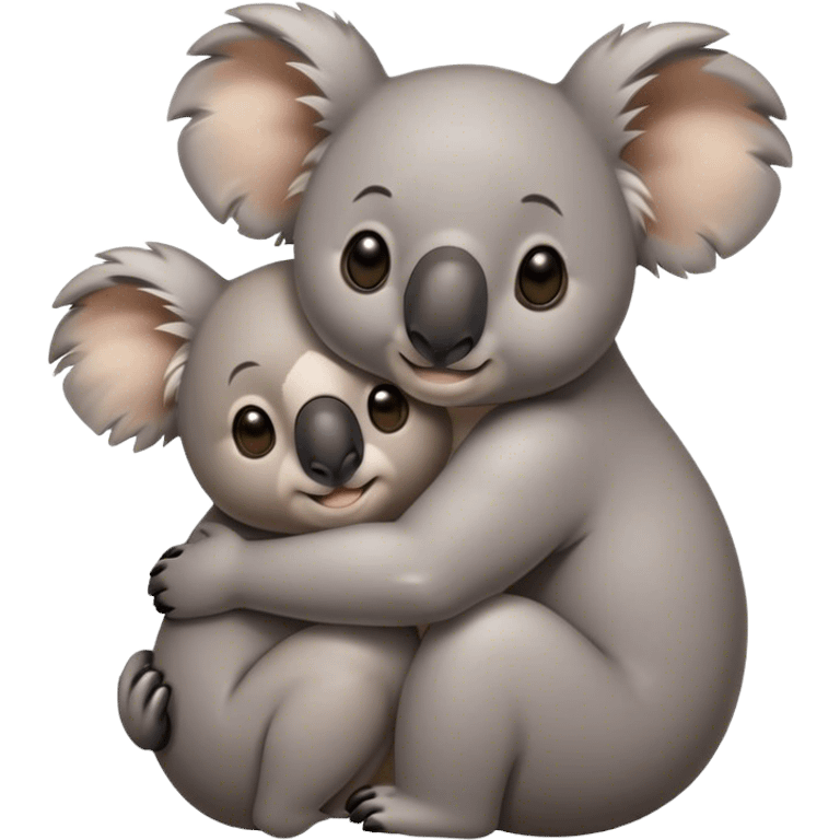 Koala hugging a koala emoji