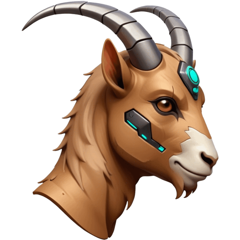 Cyberpunk Goat(Ram) man 2/3 view emoji