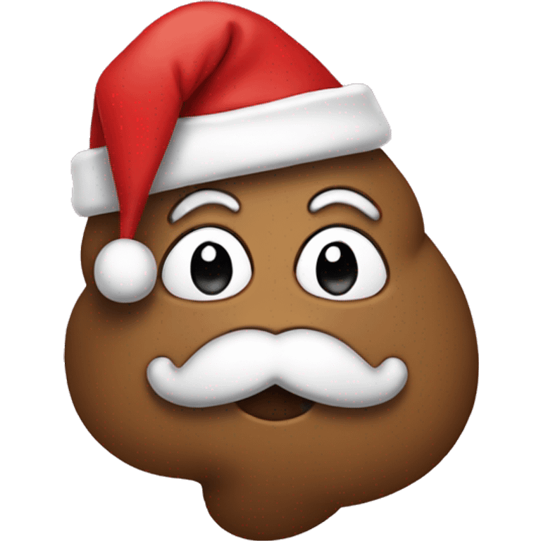 Poop wearing Santa hat emoji