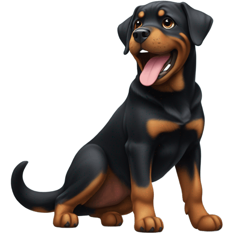 rottweiler playing emoji