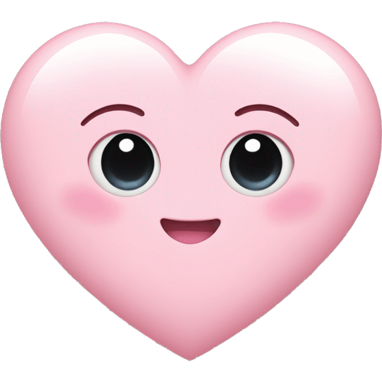 baby pink heart that looks like an ios hearr emoji