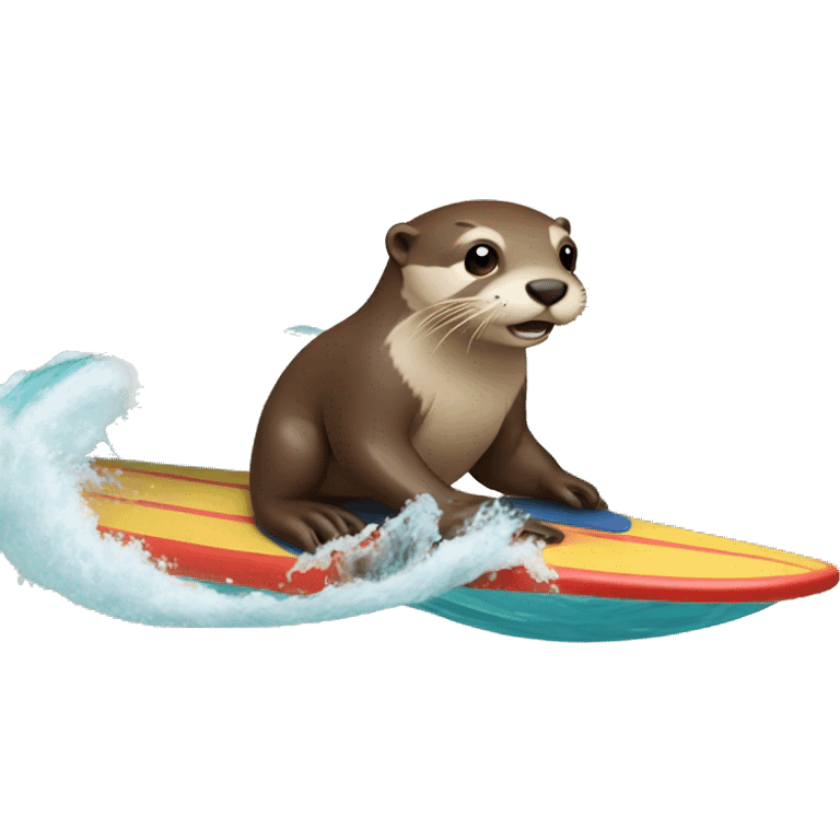 Otter surfing  emoji