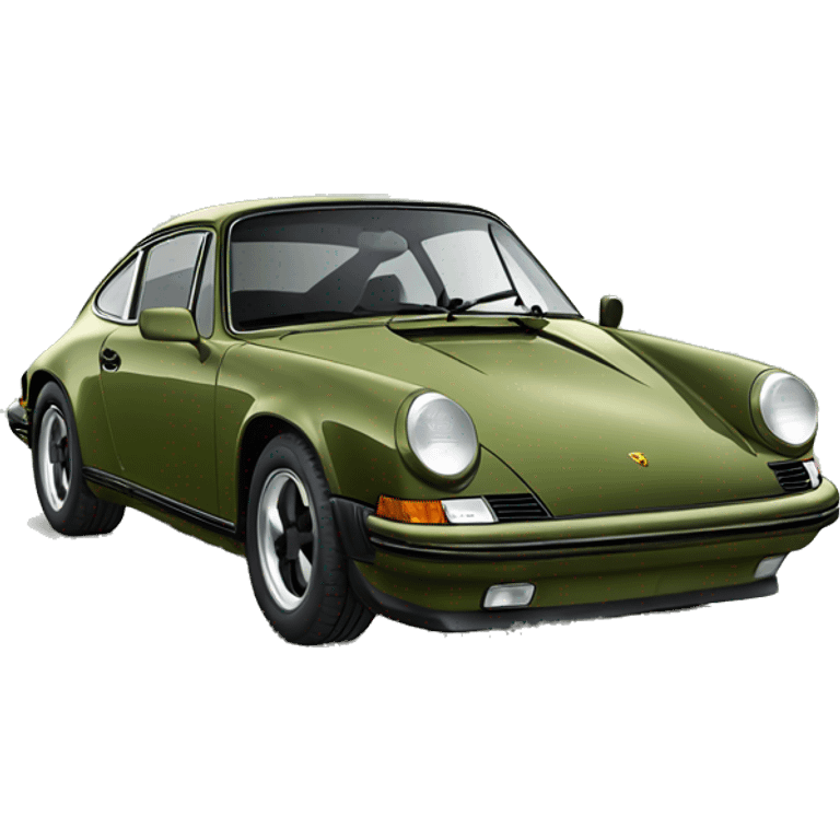 Olive green Porsche 911 emoji