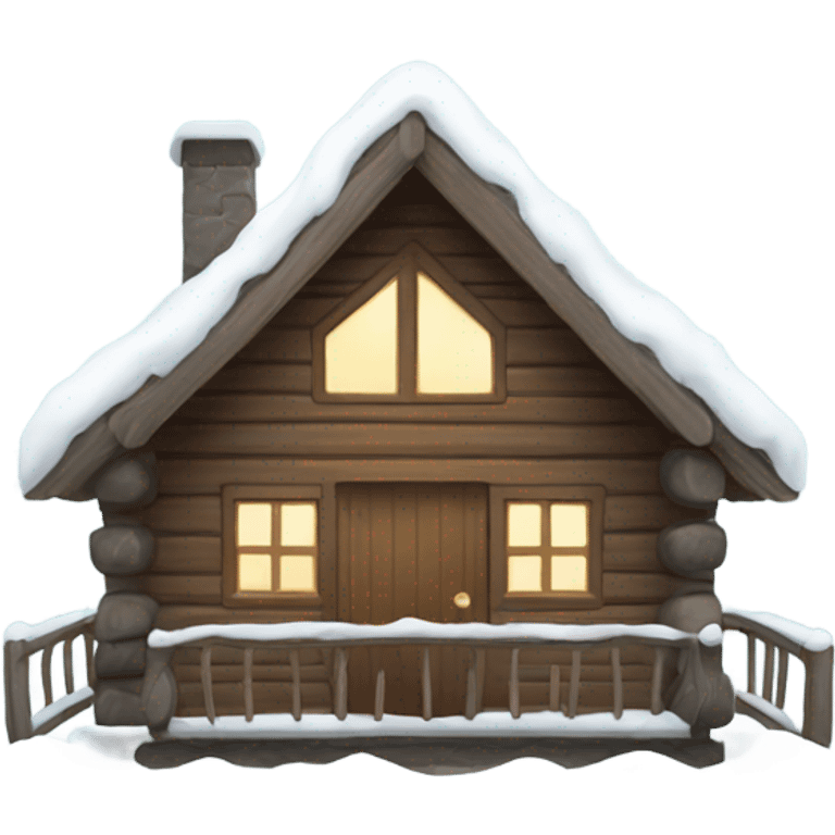 winter cabin emoji