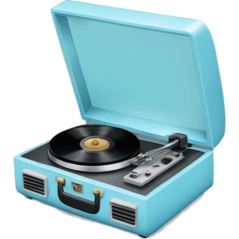 pale blue record player emoji