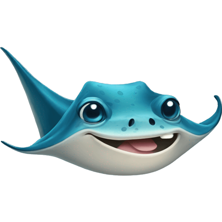 Happy stingray emoji