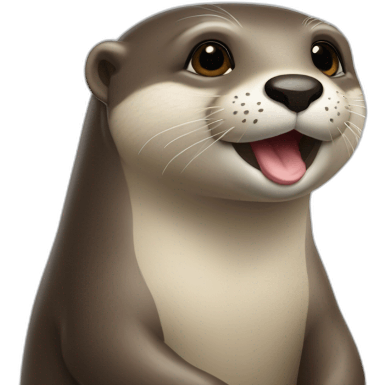 Loutre sur cœur  emoji