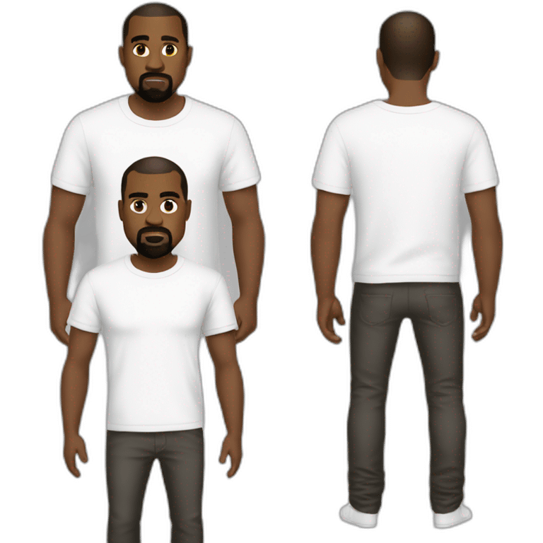 kanye west white t shirt emoji