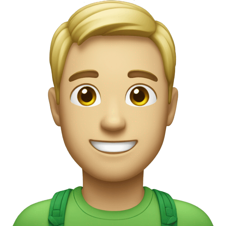 an icon for very happy having an awesome day in green emoji