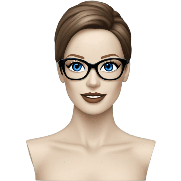 Kate Beckinsale, glasses, blue eyes happy elegant mannequin  emoji