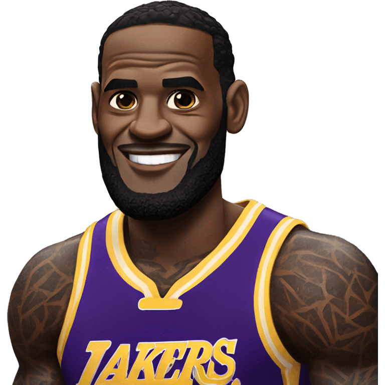 Lebron James in a laker jersey emoji