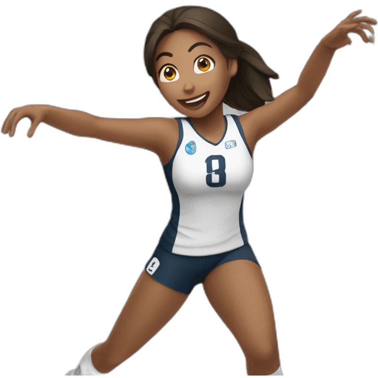 Passionate girl volleyball player emoji