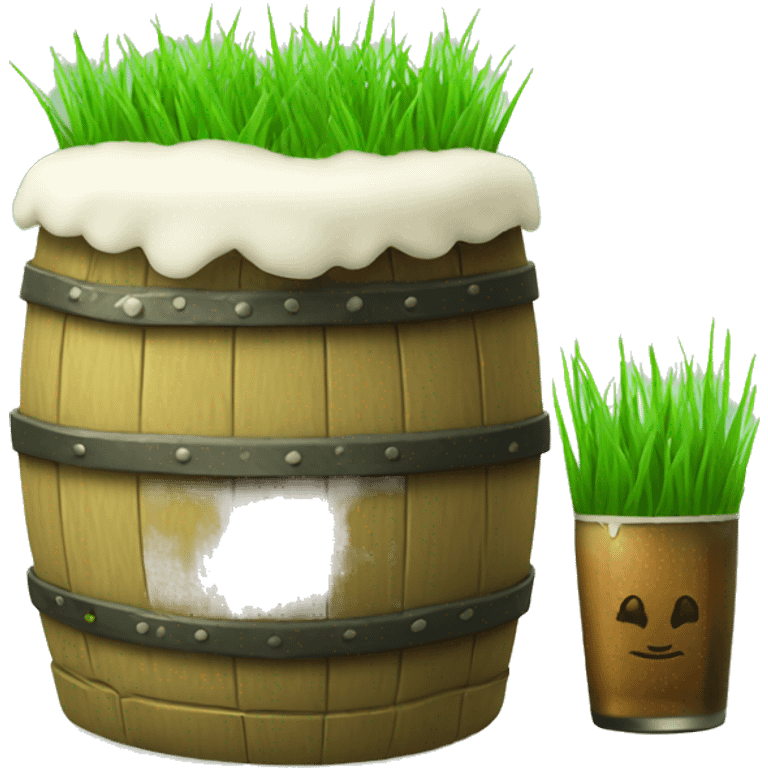 grass and beer  emoji