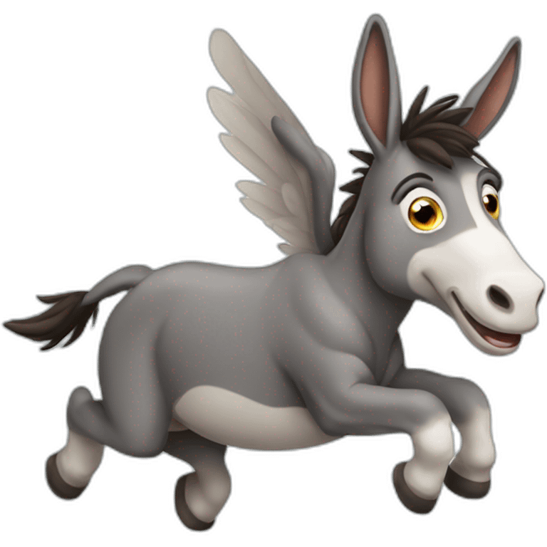 Donkey flying emoji