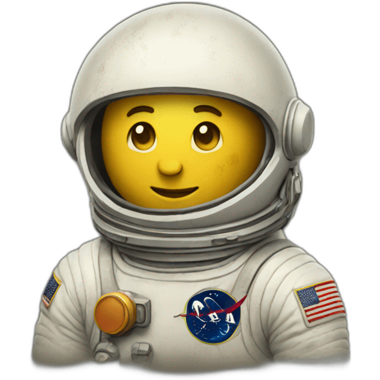 An-astronaut-with an old and worn-ou emoji