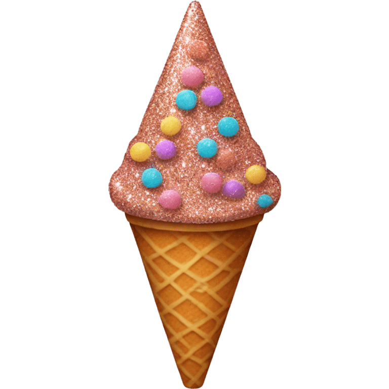 Candy cone with glitter emoji