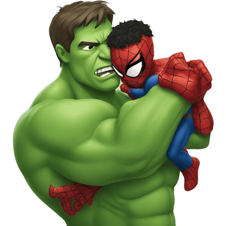 Spiderman loves Hulk emoji