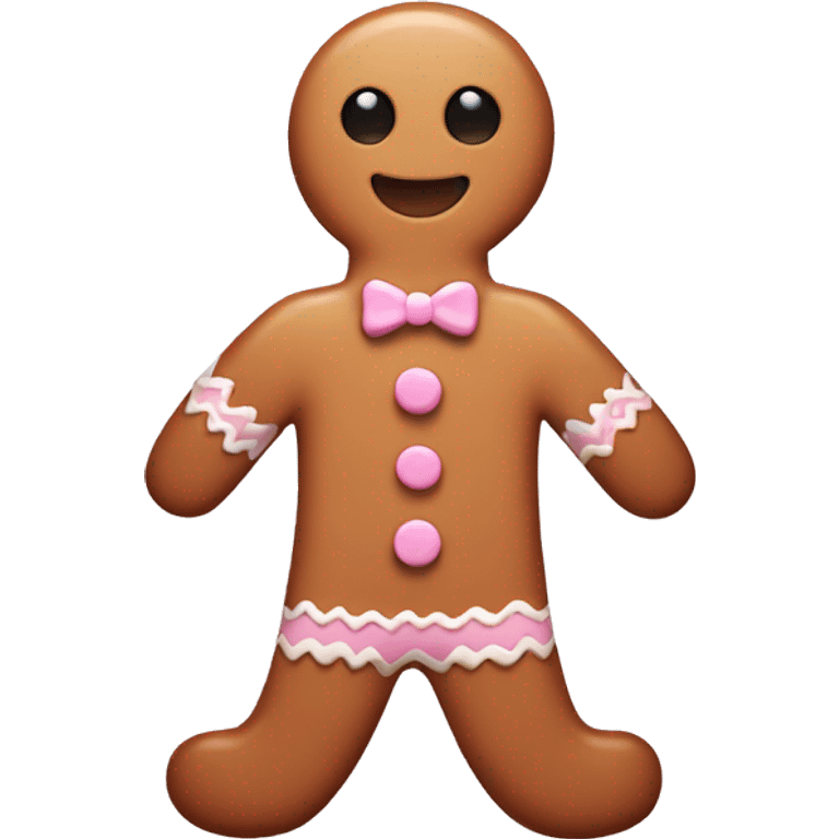 Light pink  gingerbread man emoji