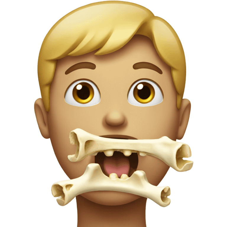 emoji eating a bone  emoji