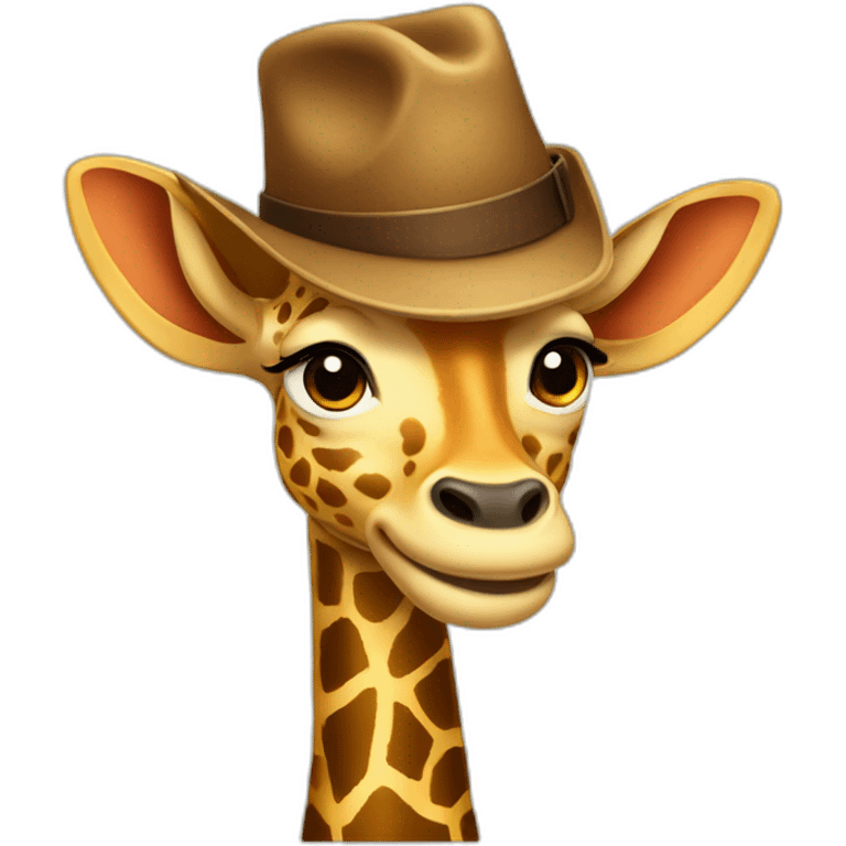 girafa de chapéu emoji