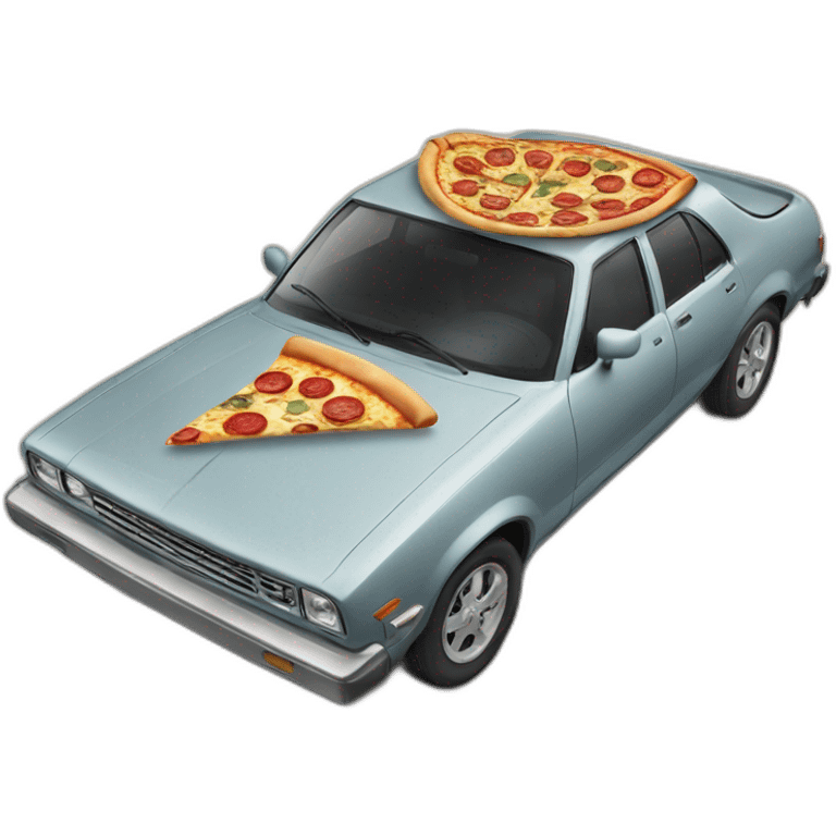 piza on a car emoji